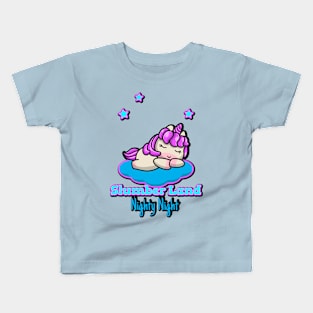 Chubby Little Unicorn In Slumber Land Kids T-Shirt